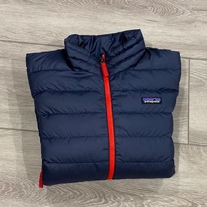 Patagonia Boys’ Down Sweater Jacket New Navy Sz 12